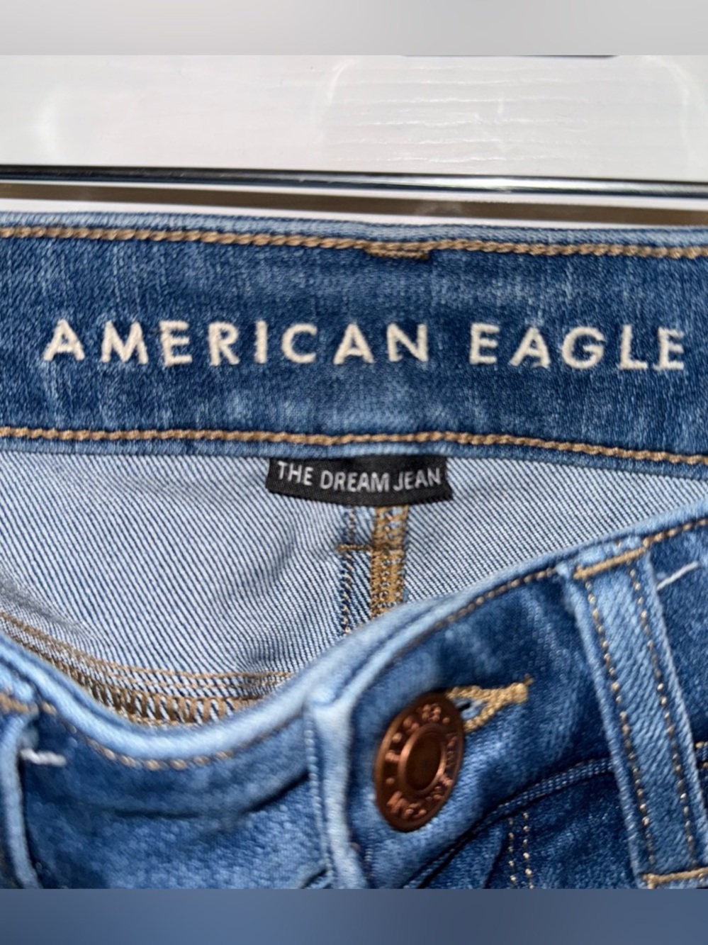 American Eagle Outfitters Women’s Blue Stretch Jegging - Picture 4 of 9